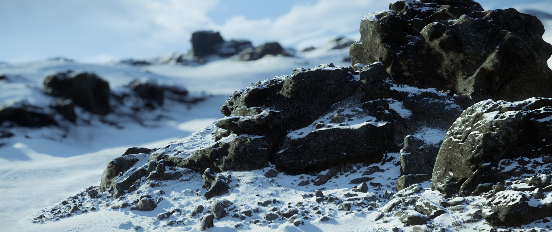 Cryengine render snow landscape